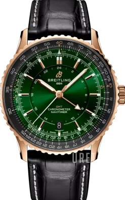 Navitimer Automatic GMT 41 Grön/Läder Ø41 mm