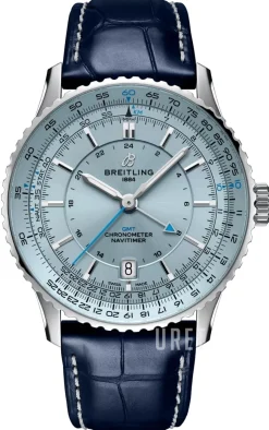 Navitimer Automatic GMT 41 Blå/Läder Ø41 mm