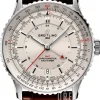 Navitimer Automatic GMT 41 Antikvit/Läder Ø41 mm