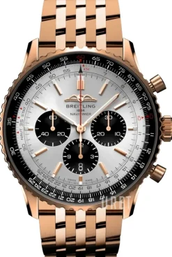 Navitimer B01 Chronograph 46 Vit/18 karat roséguld Ø46 mm