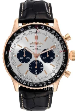 Navitimer B01 Chronograph 46 Silverfärgad/Läder Ø46 mm