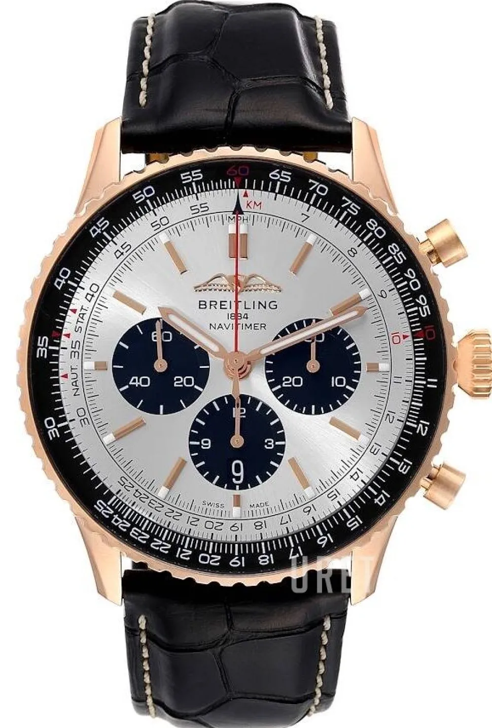 Navitimer B01 Chronograph 46 Silverfärgad/Läder Ø46 mm