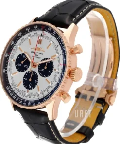 Navitimer B01 Chronograph 46 Silverfärgad/Läder Ø46 mm