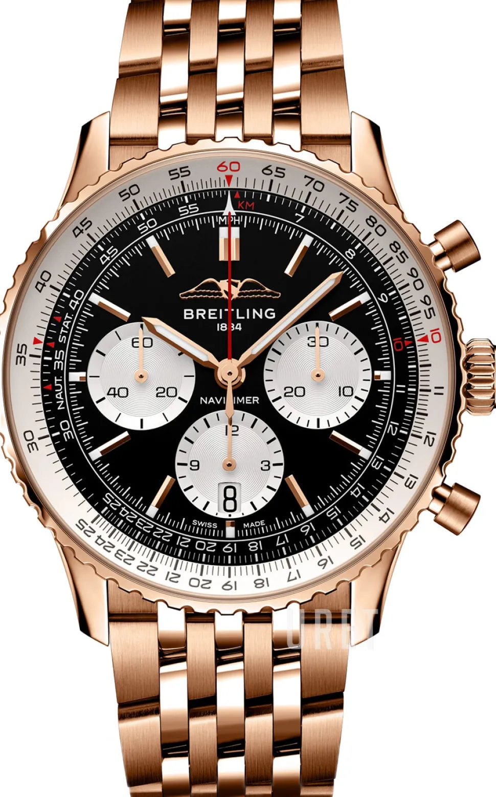 Navitimer B01 Chronograph 43 Svart/18 karat roséguld Ø43 mm