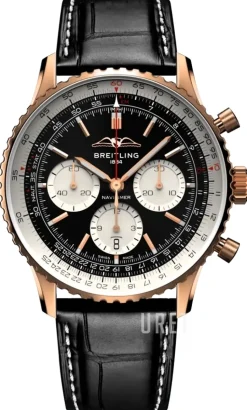 Navitimer B01 Chronograph 43 Svart/Läder Ø43 mm