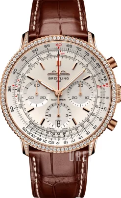 Navitimer Vit/Läder Ø41 mm