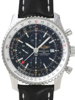 Navitimer World Svart/Läder Ø46 mm