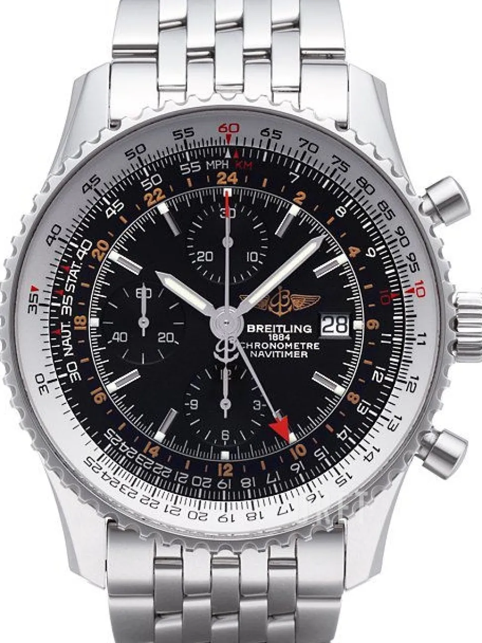 Navitimer World Svart/Stål Ø46 mm