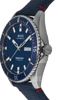 Ocean Star Blå/Läder Ø42.5 mm