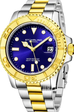 Oceana Blå/Gulguldtonat stål Ø42 mm