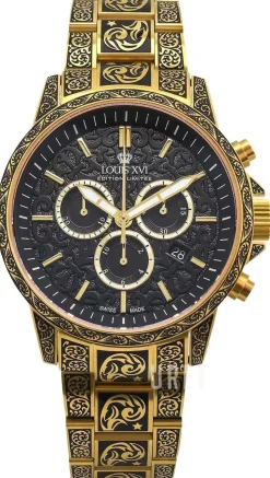 Palais Royale Svart/Gulguldtonat stål Ø43 mm