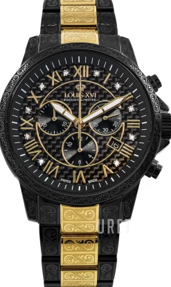 Palais Royale Svart/Gulguldtonat stål Ø43 mm