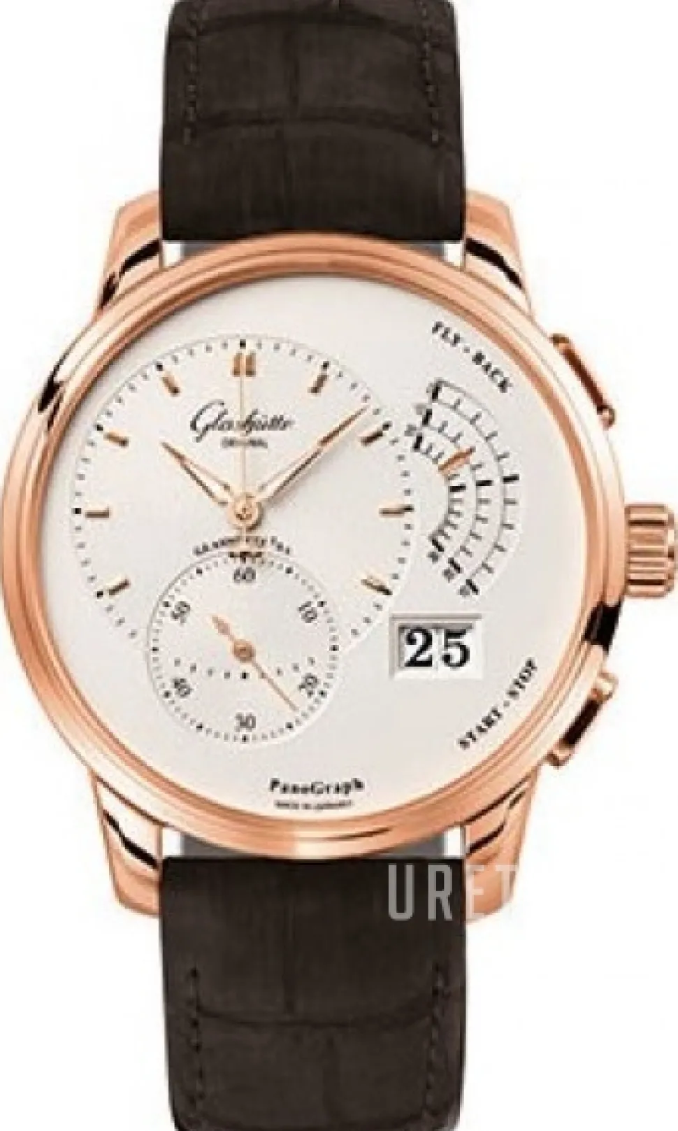 Pano Panograph Silverfärgad/Läder Ø40 mm