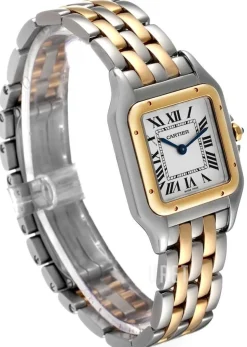 Panthere De Silverfärgad/18 karat gult guld