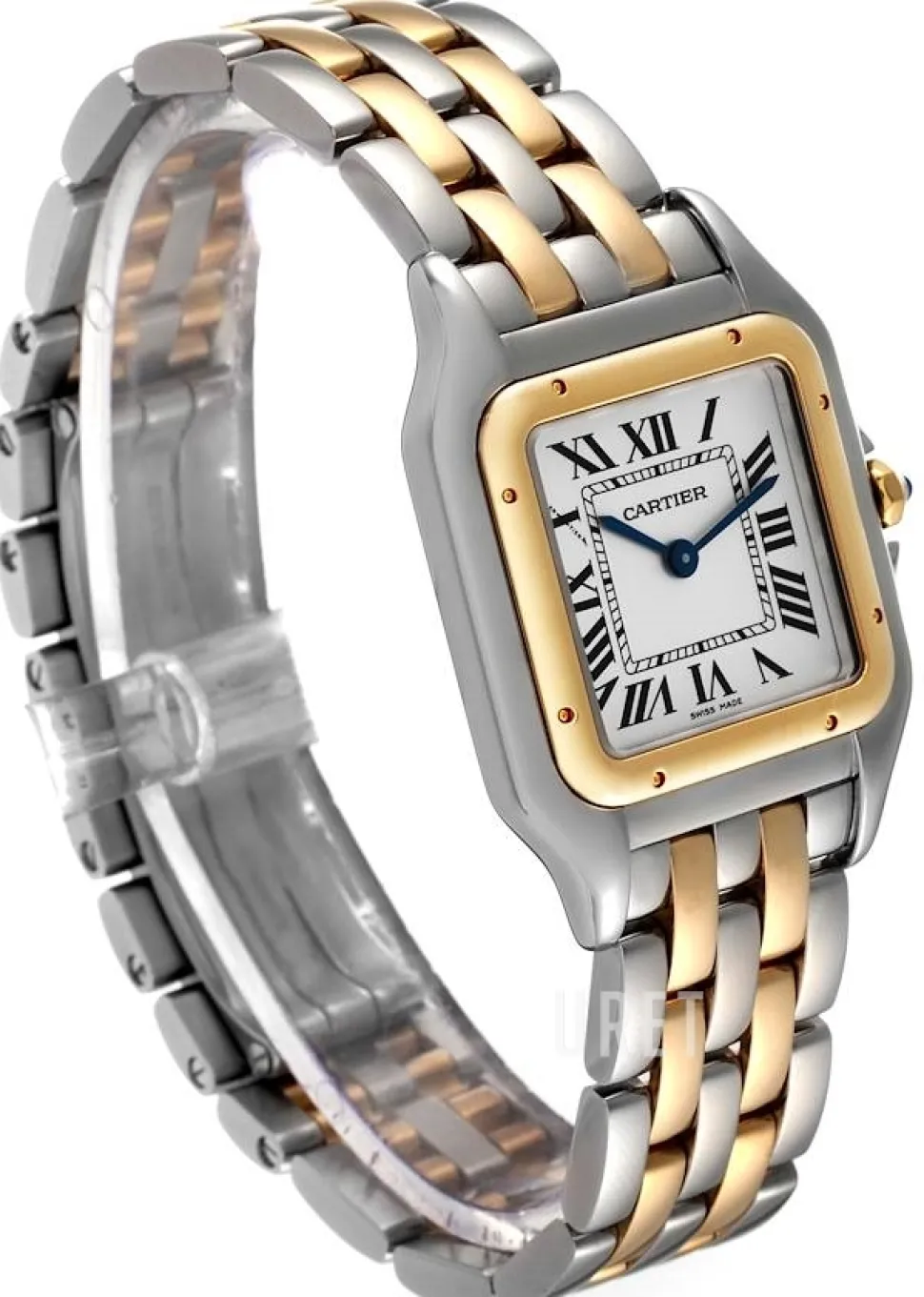 Panthere De Silverfärgad/18 karat gult guld