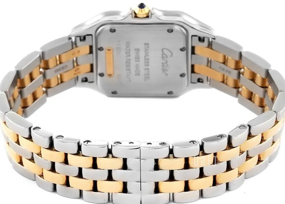 Panthere De Silverfärgad/18 karat gult guld