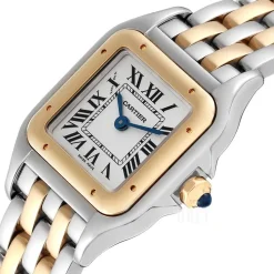 Panthere De Silverfärgad/18 karat gult guld