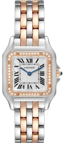 Panthere De Silverfärgad/18 karat roséguld