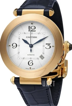 Pasha De Silverfärgad/Läder Ø41 mm