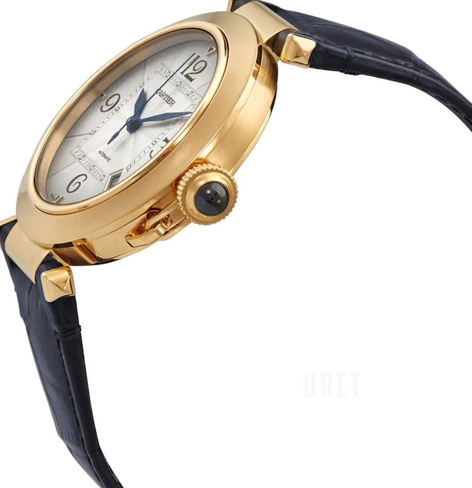 Pasha De Silverfärgad/Läder Ø41 mm