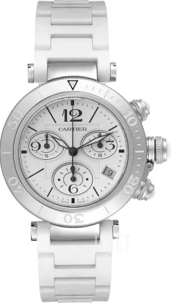 Pasha Seatimer Lady Chronograph Silverfärgad/Stål Ø37 mm