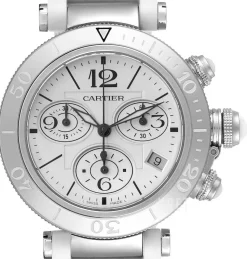 Pasha Seatimer Lady Chronograph Silverfärgad/Stål Ø37 mm