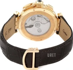 Pasha Silverfärgad/Läder Ø42 mm