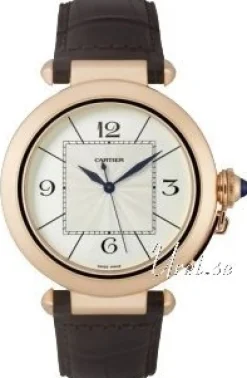 Pasha Silverfärgad/Läder Ø42 mm