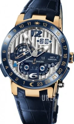 Perpetual Calendar El Toro Silverfärgad/Läder Ø43 mm