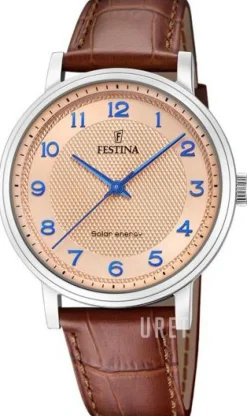 Petite Roséguldstonad/Läder Ø41 mm