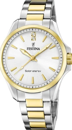 Petite Silverfärgad/Gulguldtonat stål Ø34 mm