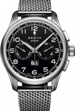 Pilot Big Date Svart/Stål Ø42 mm