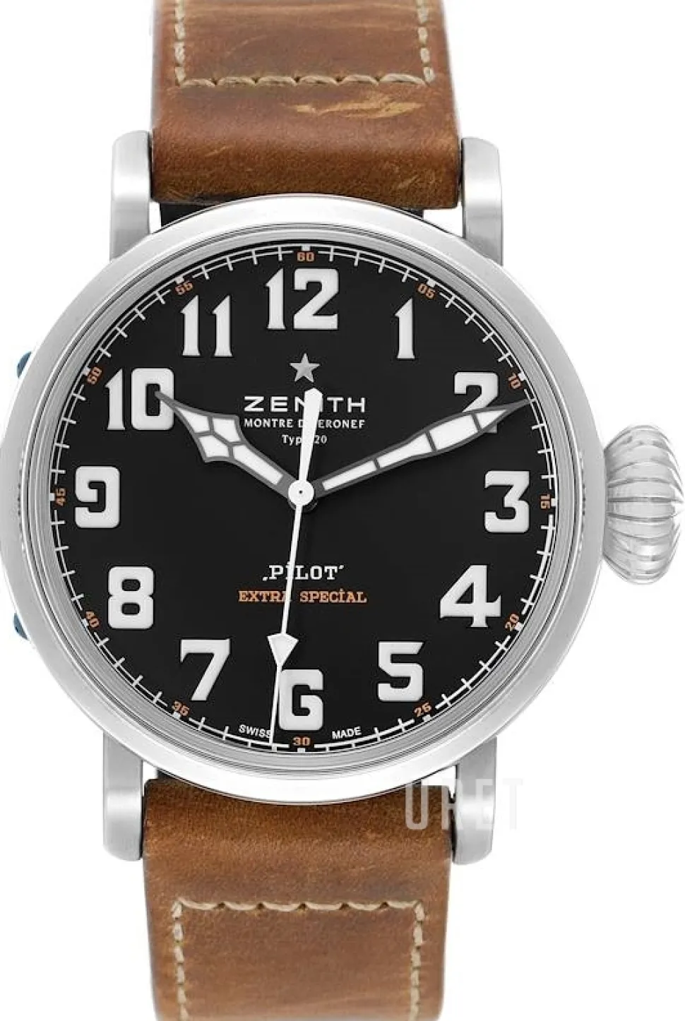 Pilot Svart/Läder Ø45 mm