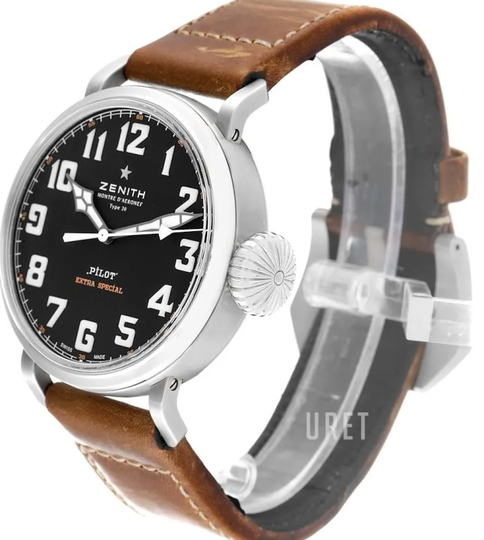 Pilot Svart/Läder Ø45 mm