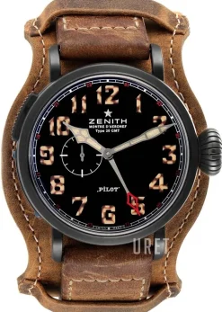 Pilot Svart/Läder Ø48 mm