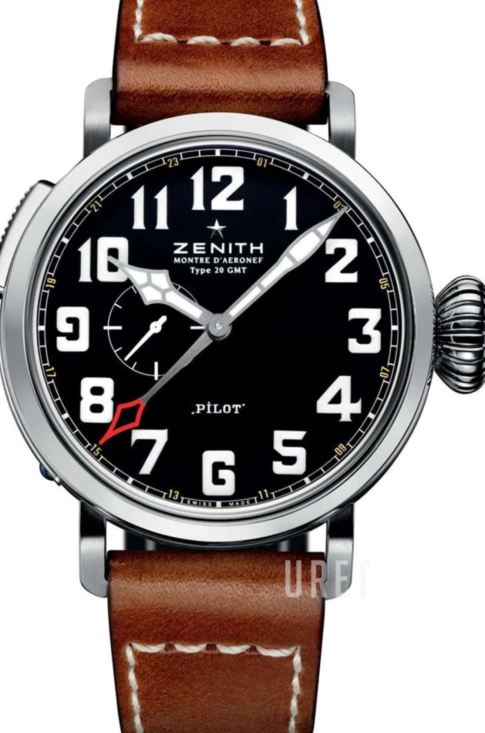 Pilot Svart/Läder Ø48 mm