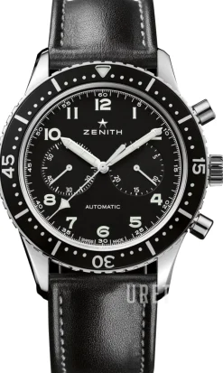 Pilot Svart/Läder Ø43 mm