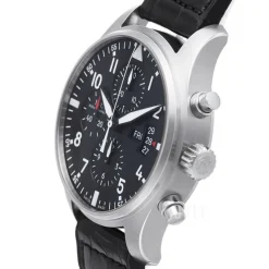 Pilots Chronograph Svart/Läder Ø43 mm