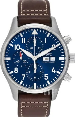 Pilots Classic Blå/Läder Ø43 mm