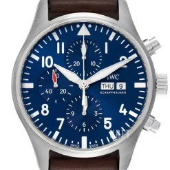 Pilots Classic Blå/Läder Ø43 mm