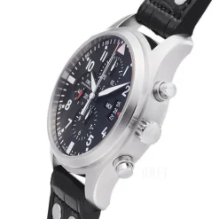 Pilots Double Chronograph Svart/Läder Ø46 mm