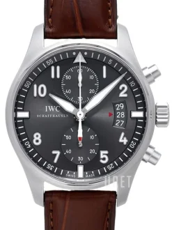 Pilots Spitfire Chronograph Grå/Läder Ø43 mm