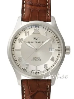 Pilots Spitfire Mark XVI Silverfärgad/Läder Ø39 mm