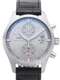 Pilots Spitfire Silverfärgad/Läder Ø43 mm