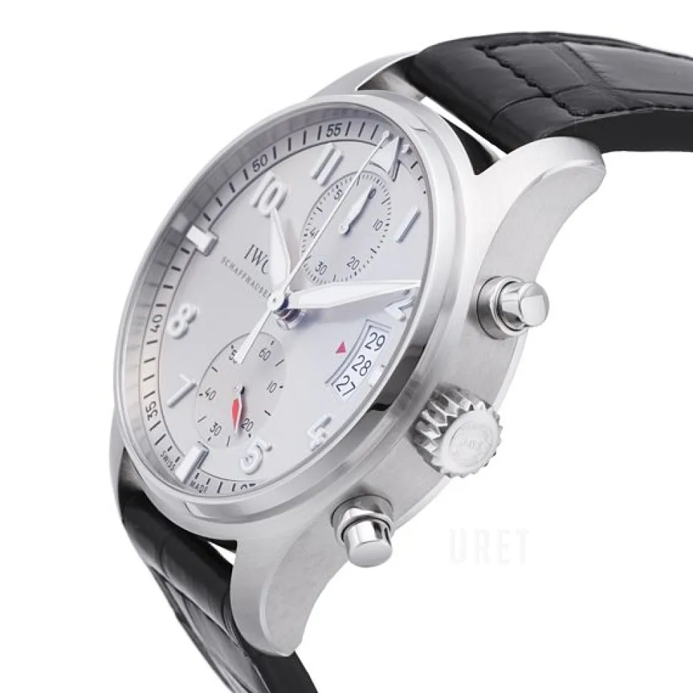 Pilots Spitfire Silverfärgad/Läder Ø43 mm