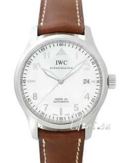 Pilots Spitfire Silverfärgad/Läder Ø38 mm