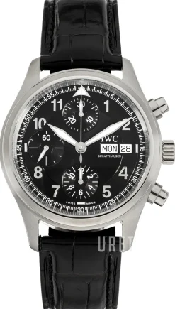 Pilots Spitfire Svart/Läder Ø39 mm