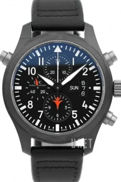 Pilots Spitfire Svart/Textil Ø42 mm