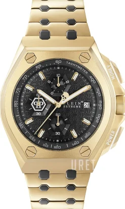 Plein Extreme Svart/Gulguldtonat stål Ø44 mm