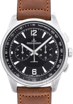 Polaris Svart/Läder Ø42 mm